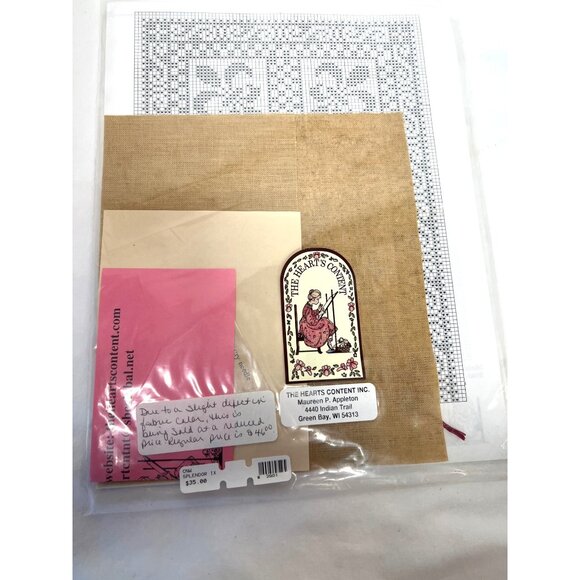 RARE Splendor IX Colonial Coverlet Cross Stitch Kit 132 By The Hearts Content - Picture 5 of 5